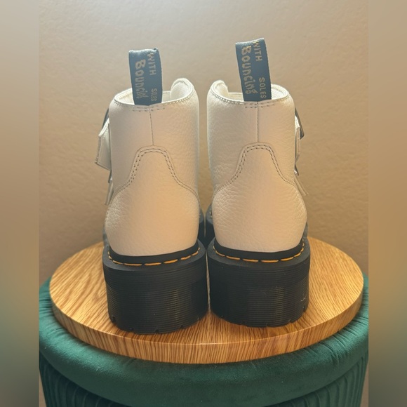 Dr Marten Devon Heart Buckle Platform Boots - Picture 2 of 4